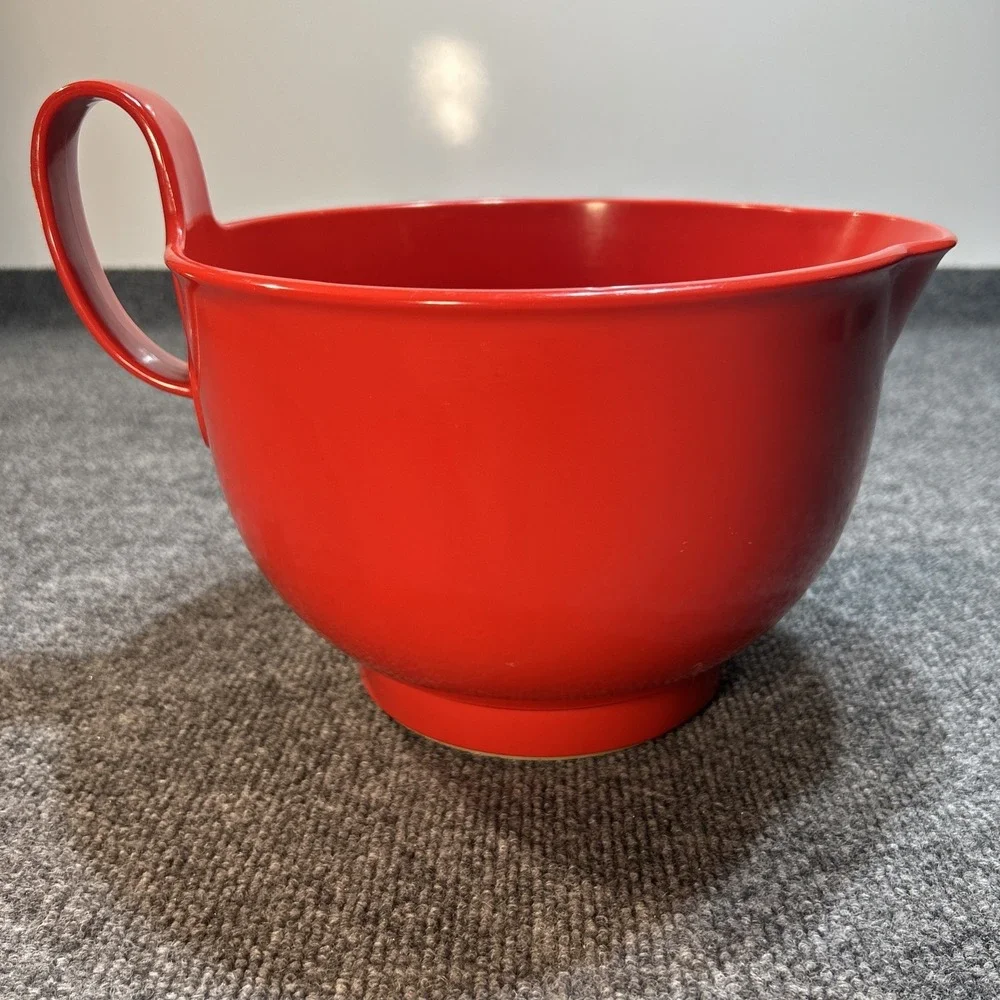Vintage Dansk Gourmet Designs Red Melamine 4.5Qt 4.3L Large Mixing Bowl 1970s